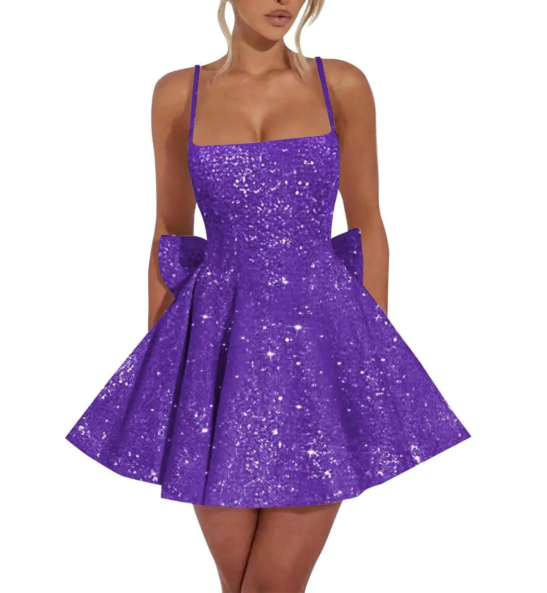 Spaghetti-Strap Sequin Graduation Mini Dress – Homecoming