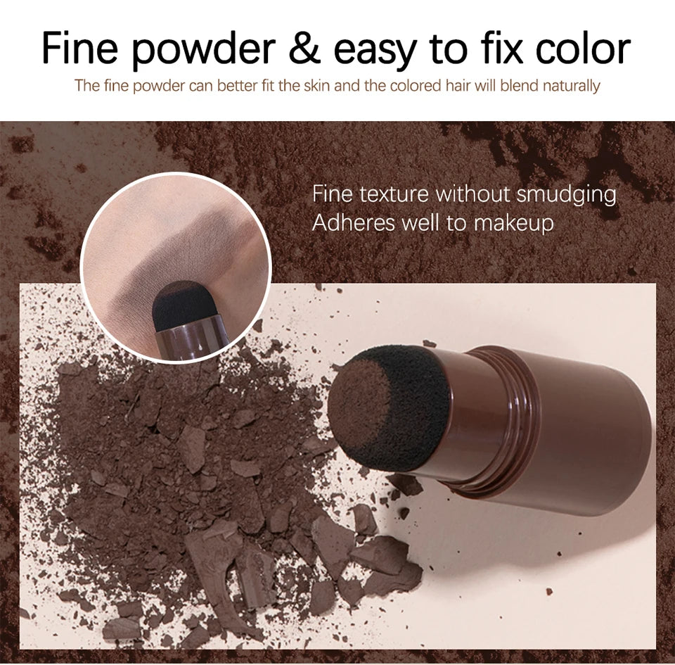 Waterproof Hairline & Root Concealer Pen – Instant Grey Coverage with Easy Blend Powder Stick for Normal Hair