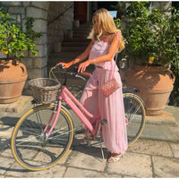 Women's Sheer Lace Backless Spaghetti Strap Top & Wide-Leg Pant Set – Beach Chic 2-Piece Suit