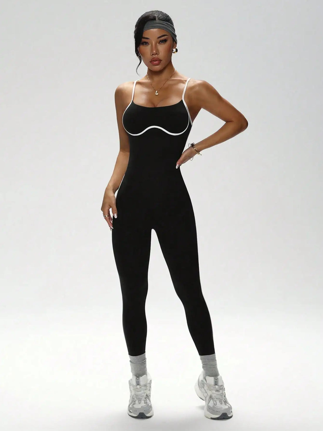 Color-Block Camisole Yoga Jumpsuit