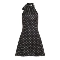 Polka Dot Halter Mini Dress