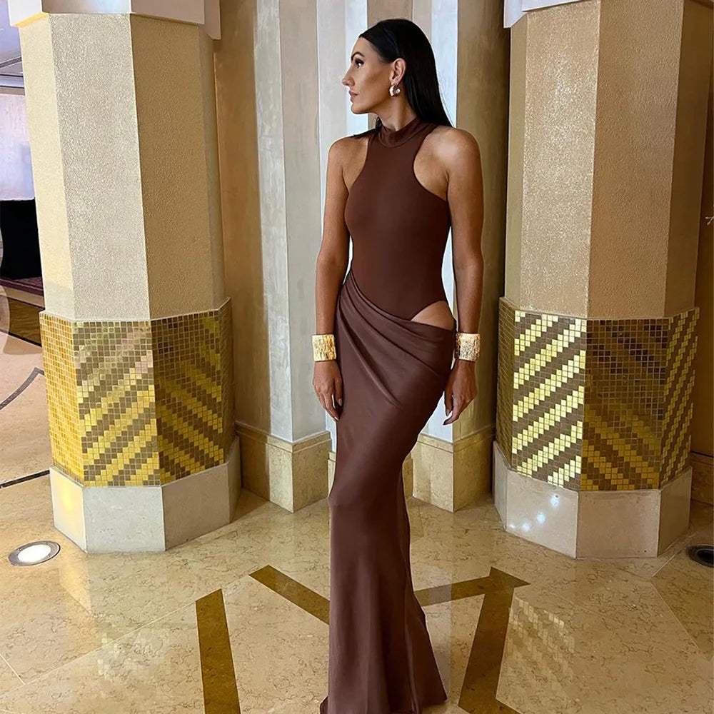 Selene Satin Maxi Dress