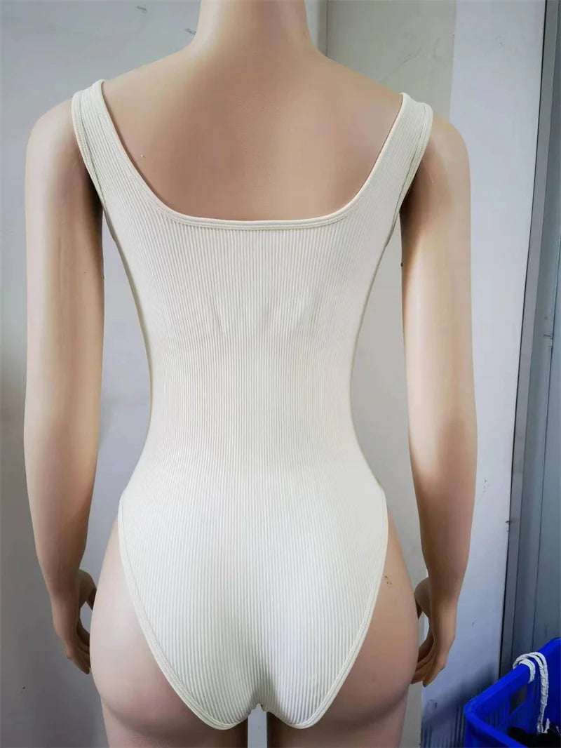 Ribbed Tummy-Control Bodysuit