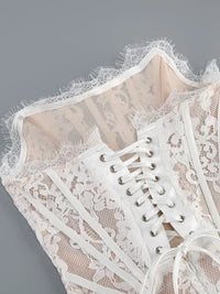 Strapless Lace Mini Dress
