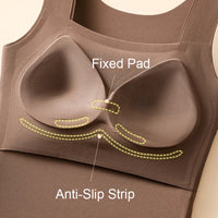 Gilet thermique sans couture avec soutien-gorge intégré – Débardeur grande taille à col carré