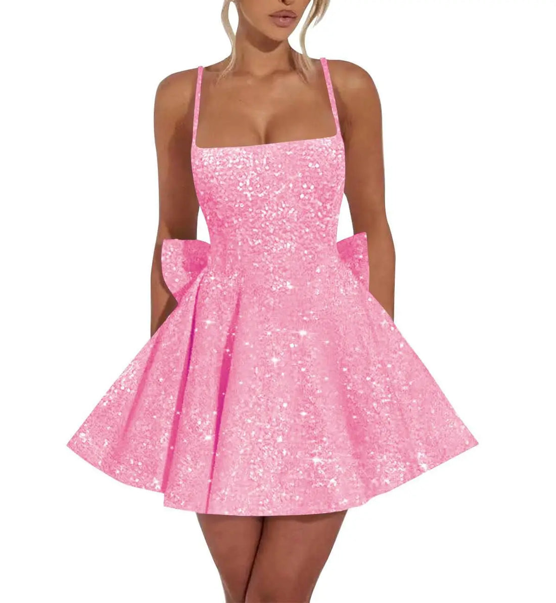 Spaghetti-Strap Sequin Graduation Mini Dress – Homecoming