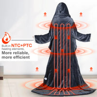 WarmHug™ Heated Blanket 🥰🔥 — Sleeves, Foot Pocket & Fleece Comfort