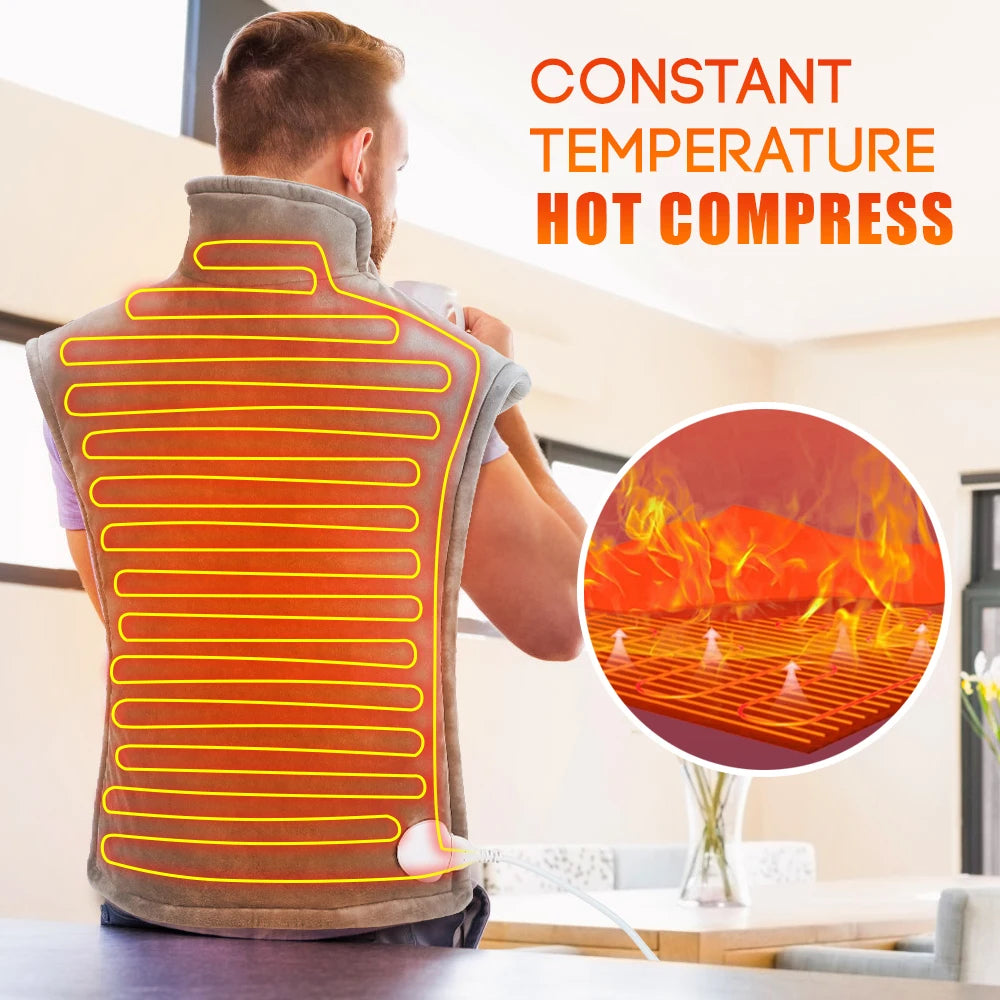 ThermaEase Heated Back & Shoulder Pad — 10 Heat Levels