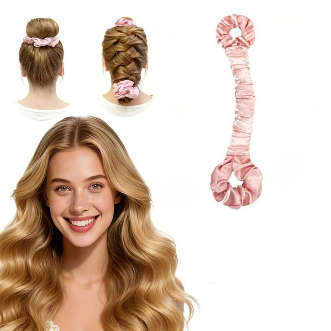 OvernightGlow Heatless Curler — Satin Overnight Curls