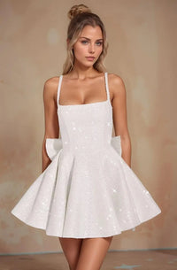 Spaghetti-Strap Sequin Graduation Mini Dress – Homecoming