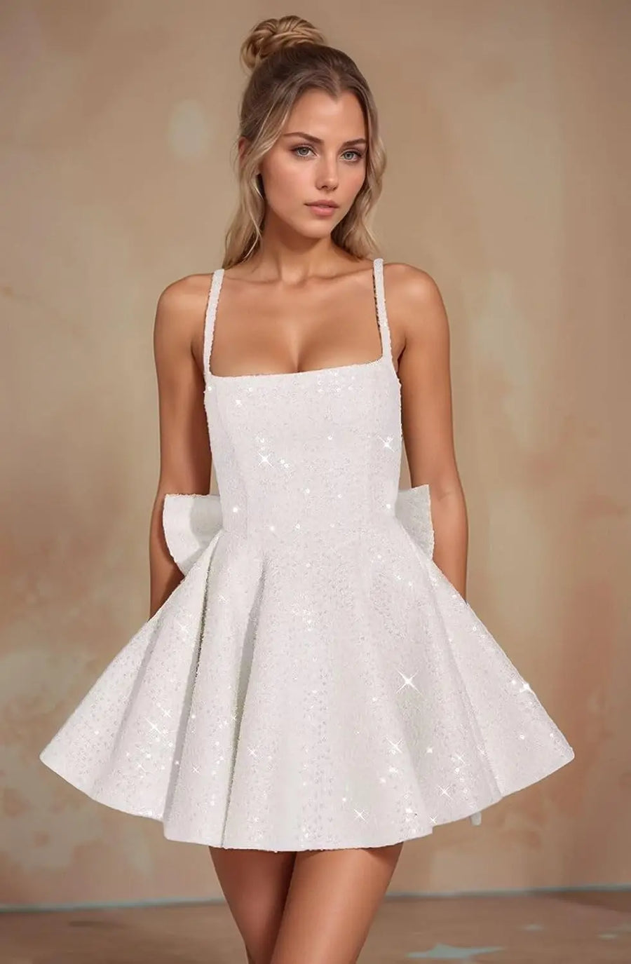 Spaghetti-Strap Sequin Graduation Mini Dress – Homecoming