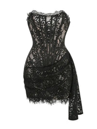 Strapless Lace Mini Dress