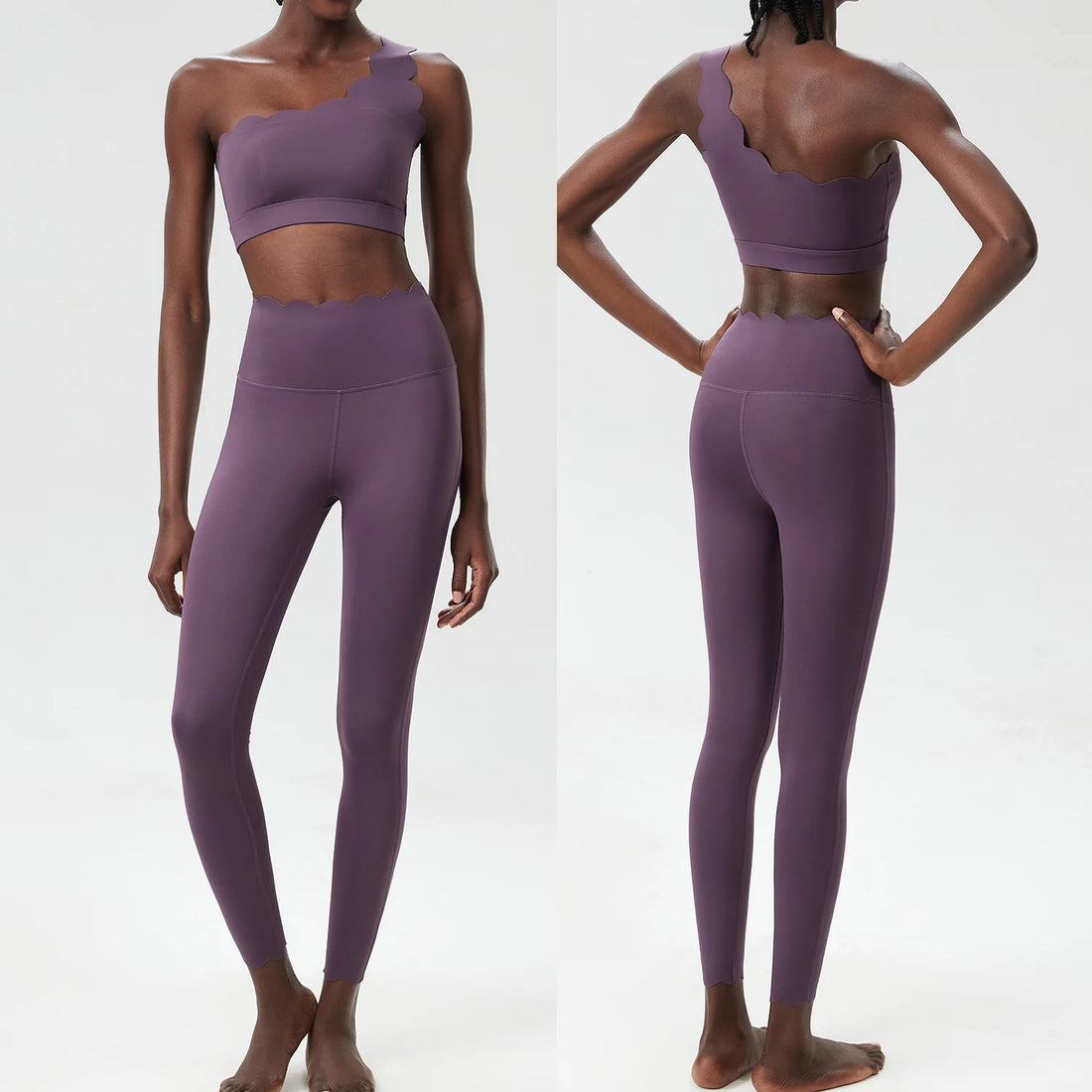 ScallopWave™ One-Shoulder Yoga Set