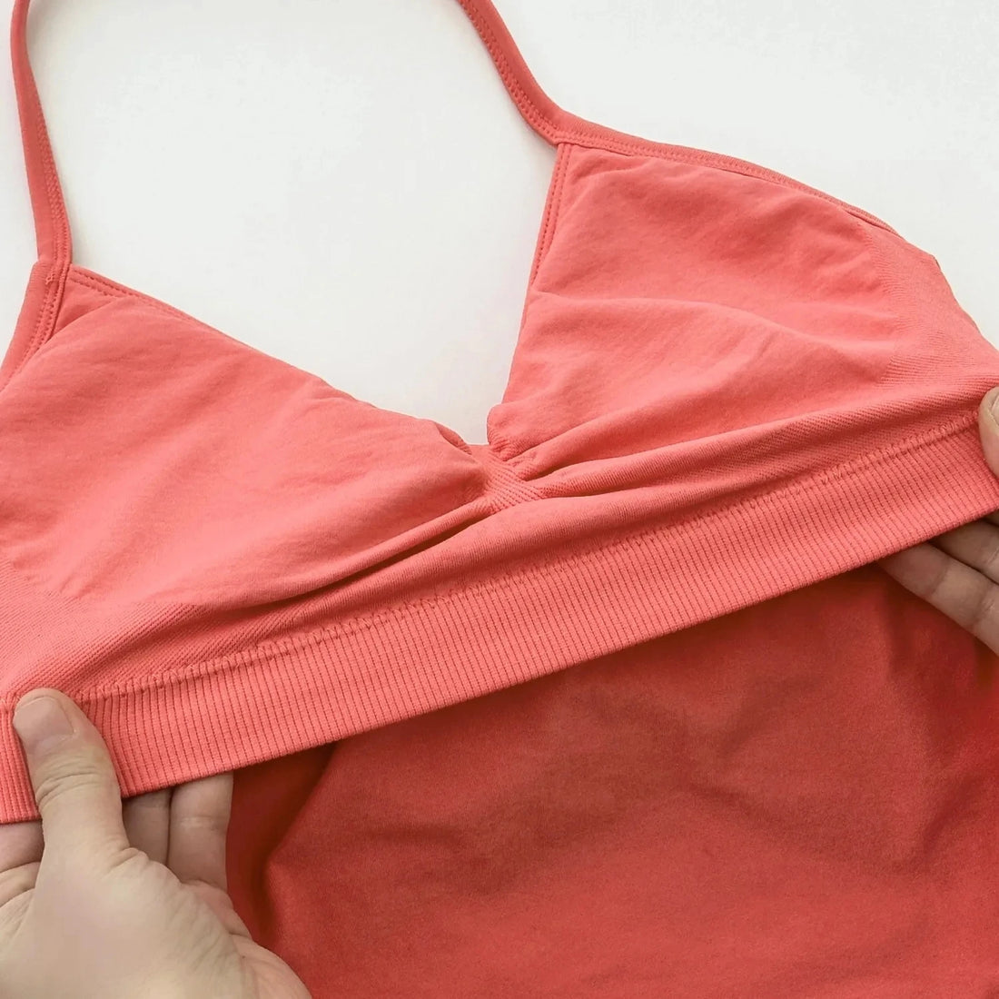 No Logo Seamless Longline Strappy Gym Top Backless Gym Clothes Women Scrunch Built-in Bra With Removable Cups Yoga Tank Tops