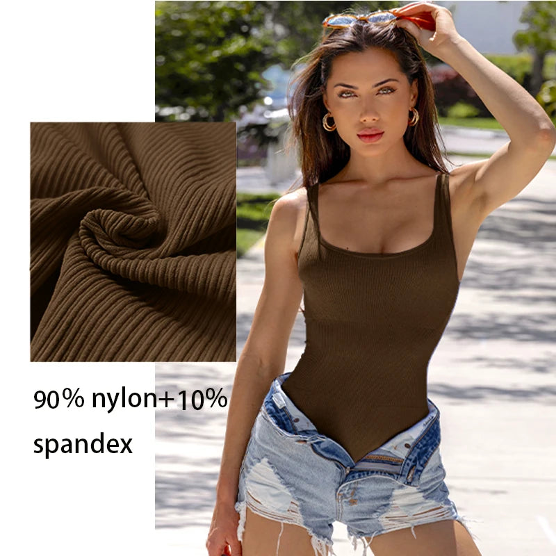 Ribbed Tummy-Control Bodysuit