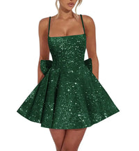 Spaghetti-Strap Sequin Graduation Mini Dress – Homecoming