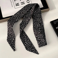 Women Narrow Long Scarf 150x4cm Polka Dot Tie Bag Ribbon Headband Choker Streamer Lady Accessories