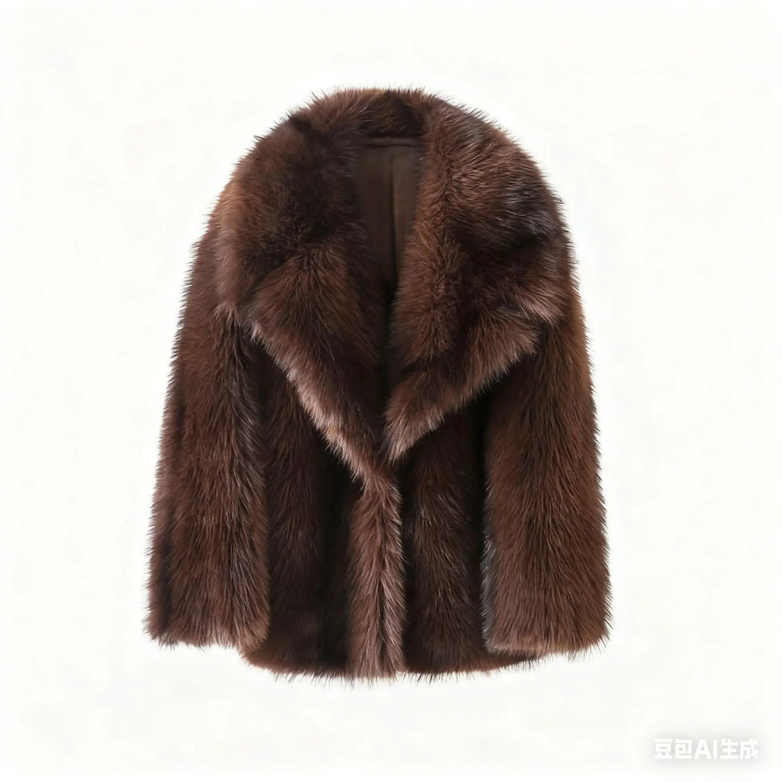 Striped Faux Fur Oversized Coat