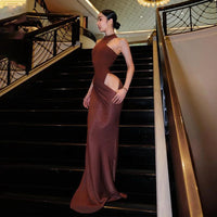 Selene Satin Maxi Dress