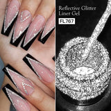 Reflective Glitter Liner Gel Polish – 5ml UV/LED Nail Art Gel