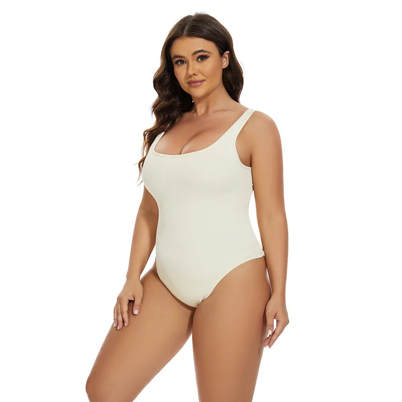 Ribbed Tummy-Control Bodysuit