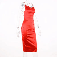 Luna Satin Midi Dress