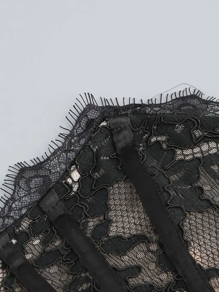 Strapless Lace Mini Dress