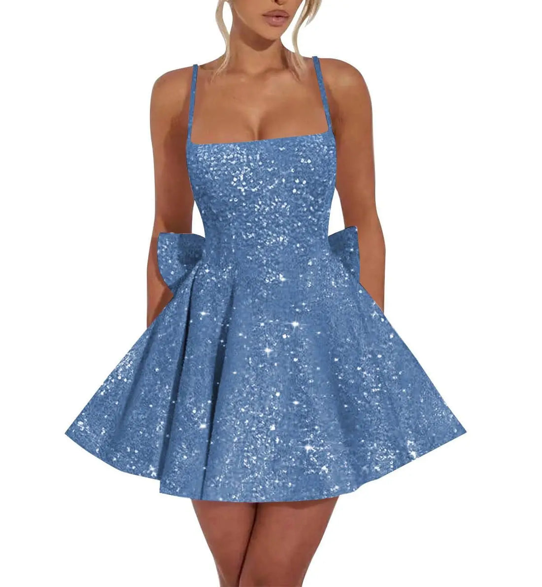 Spaghetti-Strap Sequin Graduation Mini Dress – Homecoming