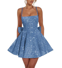 Spaghetti-Strap Sequin Graduation Mini Dress – Homecoming