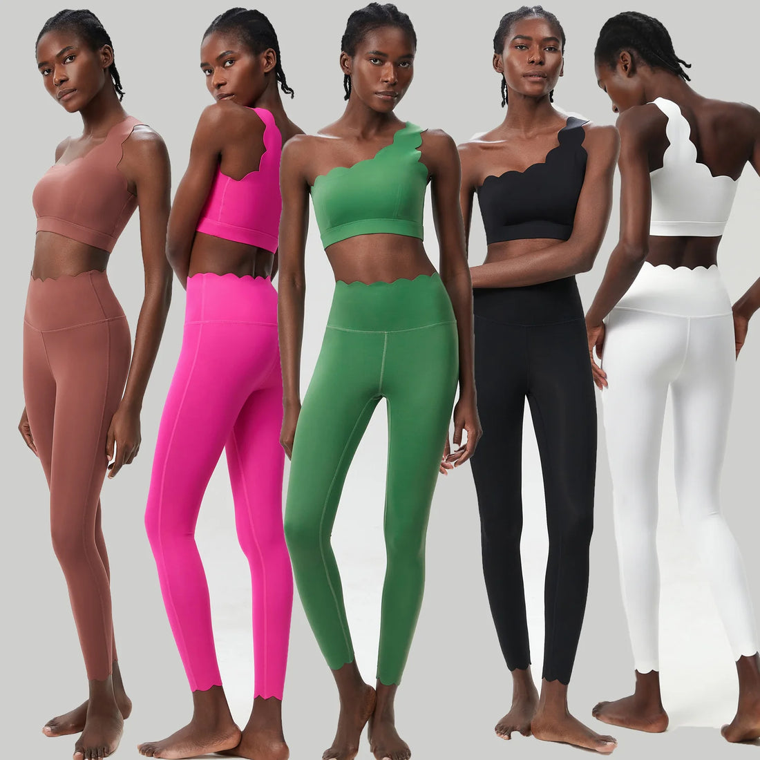 ScallopWave™ One-Shoulder Yoga Set