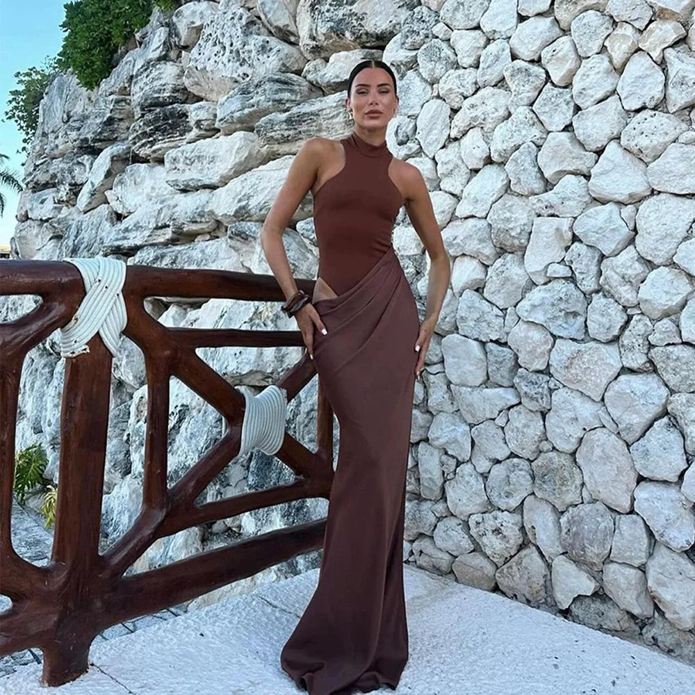 Selene Satin Maxi Dress