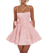 Spaghetti-Strap Sequin Graduation Mini Dress – Homecoming