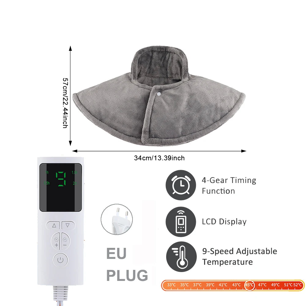 ThermaEase Heated Back & Shoulder Pad — 10 Heat Levels