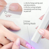 Rechargeable Handheld UV Nail Lamp – Portable LED Gel Nail Light