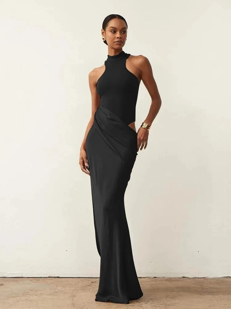 Selene Satin Maxi Dress