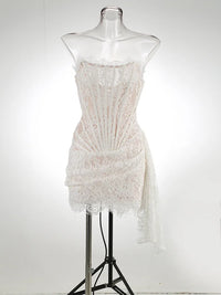 Strapless Lace Mini Dress