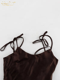 The Satin Backless Maxi Dress