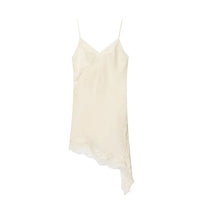 Satin Lace Backless Mini Dress