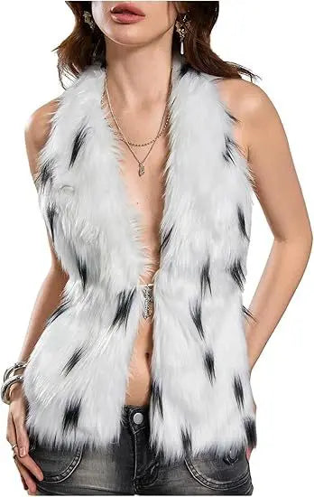 Faux Fur Halter Vest