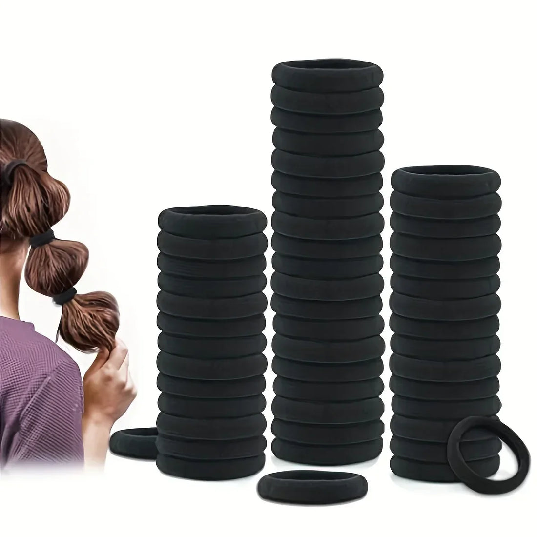 High Elastic Hair Bands For Girls Black Hairband Rubber Ties Ponytail Holder Scrunchies Kids Hair Accessories