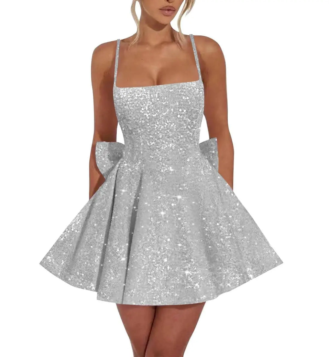 Spaghetti-Strap Sequin Graduation Mini Dress – Homecoming
