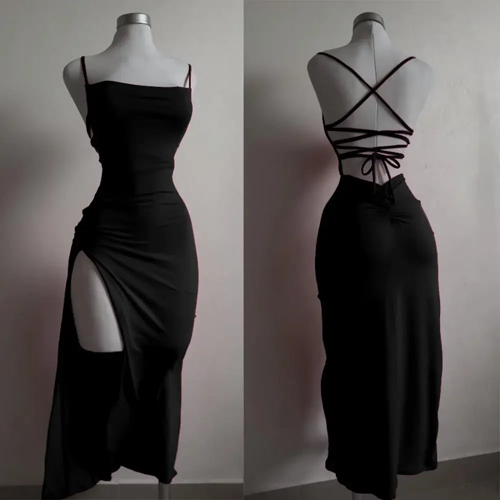 Scarlett Halter Slit Gown