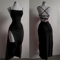 Scarlett Halter Slit Gown