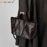 XMESSUN New Trendy Soft Leather Underarm Shoulder Tote Bag for Women,Fashion Designer Female Large Capacity Crossbody Bag INS