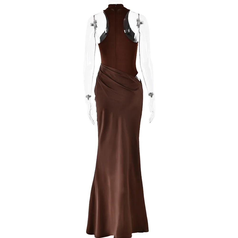 Selene Satin Maxi Dress