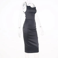 Luna Satin Midi Dress