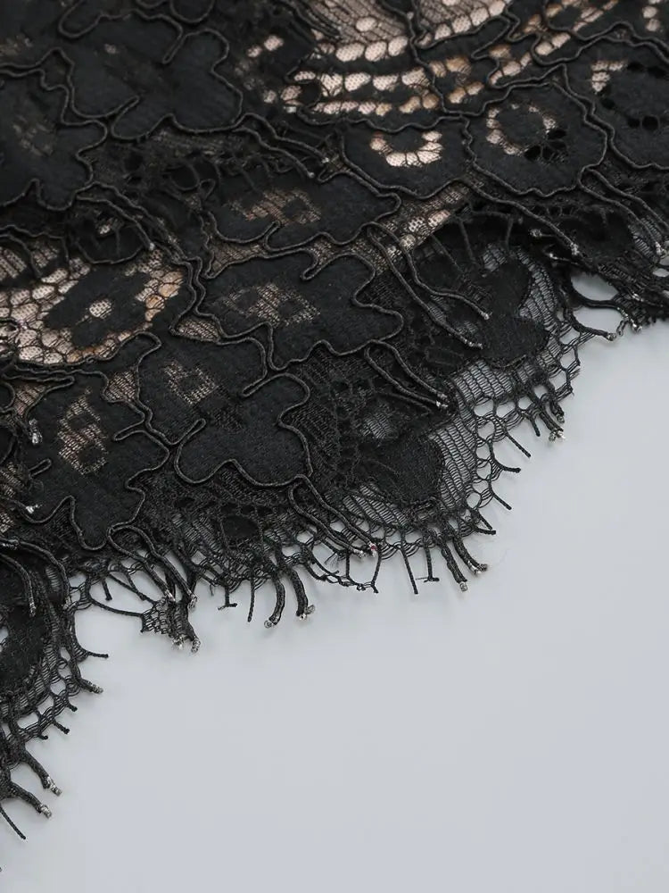 Strapless Lace Mini Dress