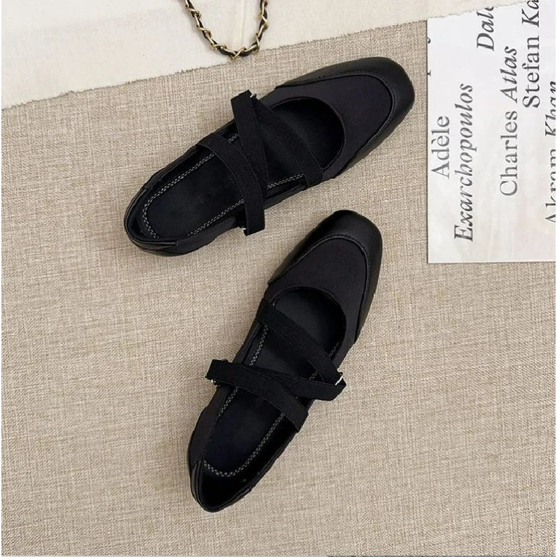 Mary Jane Ballet Flats – Women's Round-Toe Slip-On Shoes
