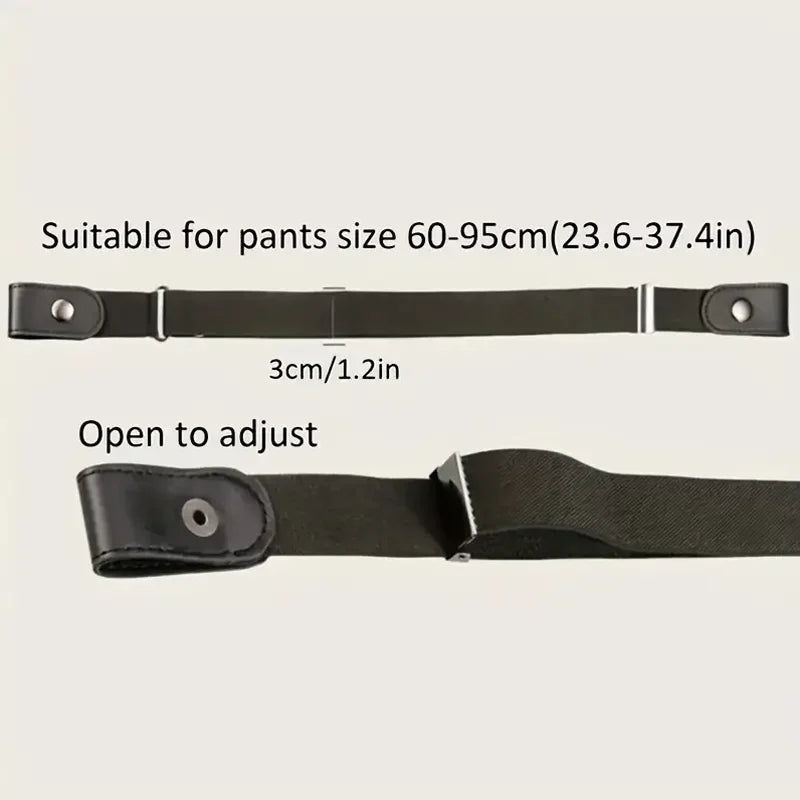 Invisible Elastic Belt – No-Buckle Stretch Belt for Jeans