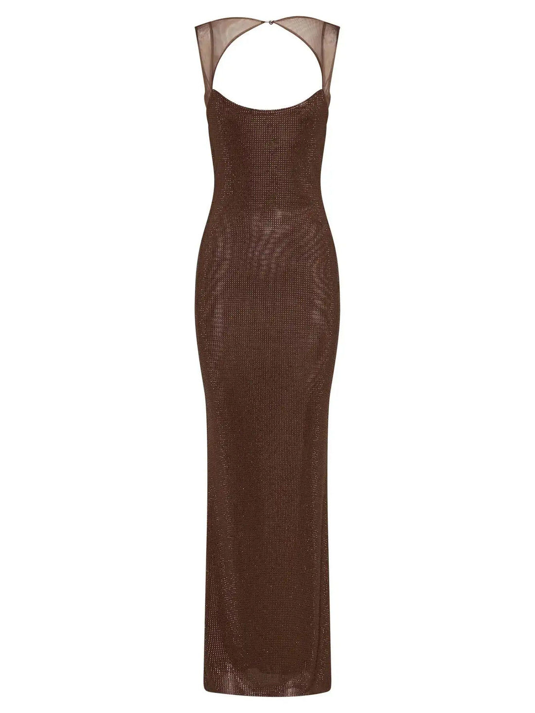 Rhinestone Backless Maxi Party Dress – Summer Evening Gown